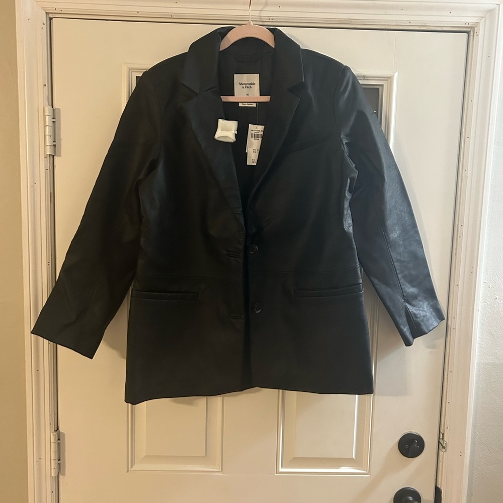 Abercrombie & Fitch Black Leather Jacket
